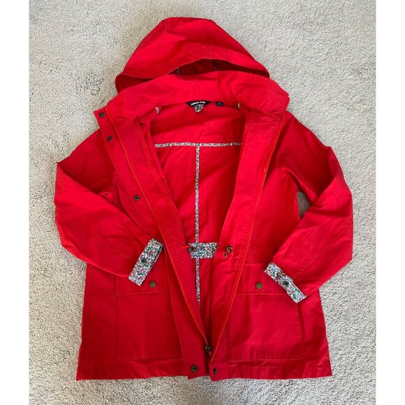 Lands End Womens Red Hooded Jacket Cotton/Polyester Blend Size S Style 506968 - Picture 8 of 15